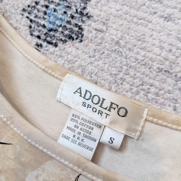 Vintage ADOLFO SPORT tiger print women’s shoulder pads sweater - Picture 3 of 7